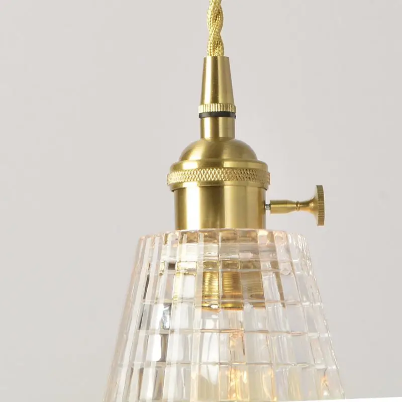 LukLoy LED Одноголовочный Стъклена Лампа Окачен Лампа, Стъклена Подвесная Лампа, Лампа За Дневна с Кухненски малка странична Лампа Таванско помещение, Лампа на Мед 3