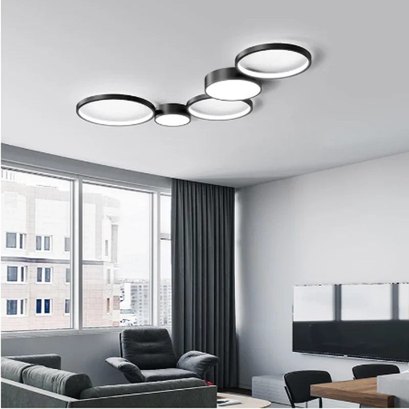 Нов модерен скандинавски led тавана лампа за дневна, лампа за спални, ресторант, led полилей, крушка за хотела, led лампа ZM1119 3