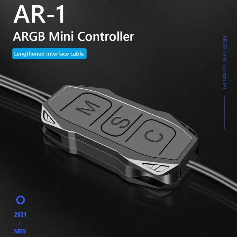 RYRA Нов Argb Мини-Контролер с много Дълъг Кабел и Широка Съвместимост 5 В 3-пинов захранващ Източник на SATA Контролера за Синхронизация RGB 3