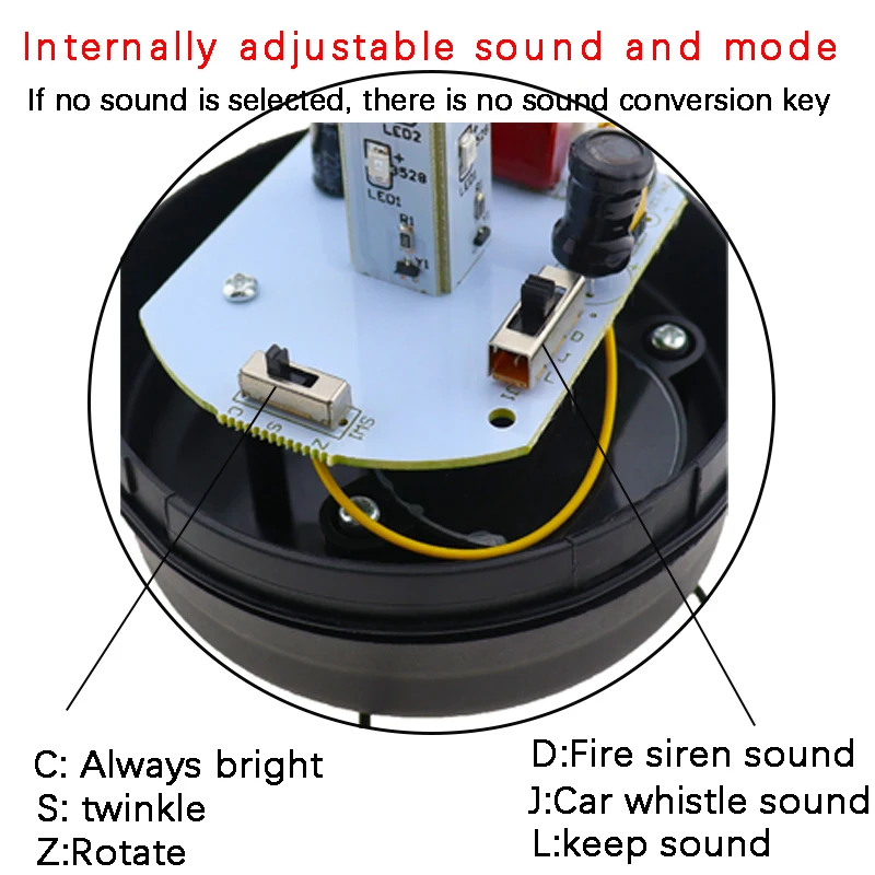 N-1101J-A сигналната лампа на магнитна светкавица завъртане на сигналната лампа на LTE-1101J звукова и визуална сигнална лампа 3