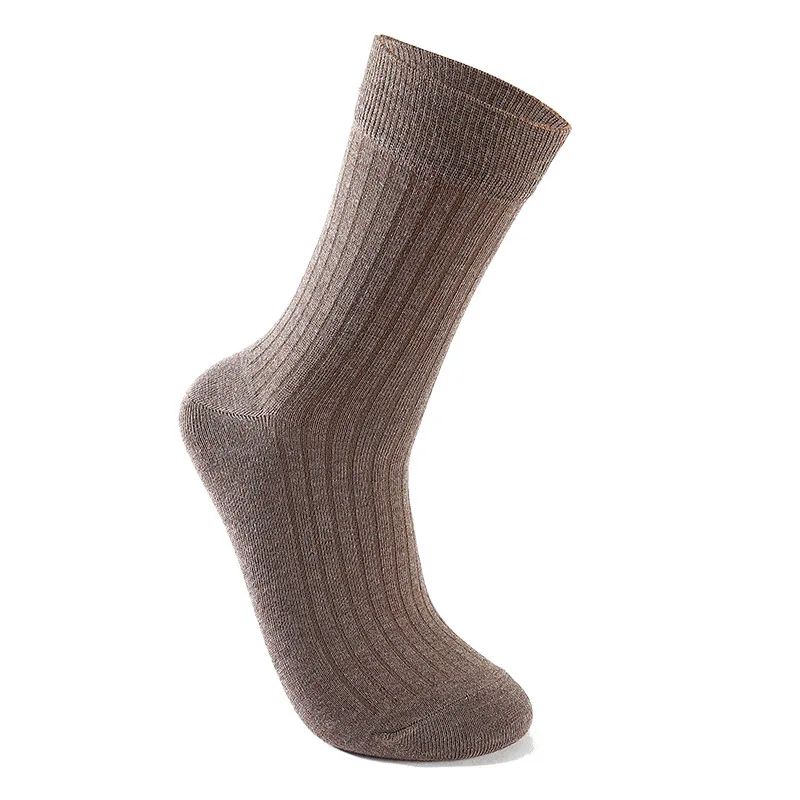 Нови Мъжки Топли Памучни Обикновена Чорапи Класически Есенно-Зимен Стил, Ежедневни Мъжки Бизнес Чорапи В Ивицата Е Със Средна Дължина 3