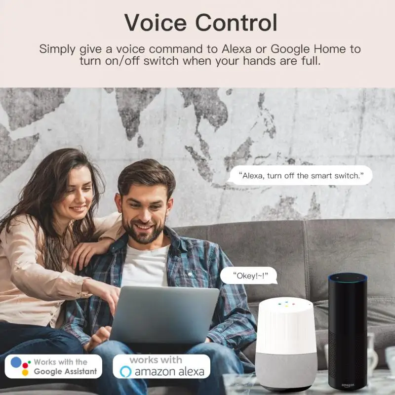 CoRui МИНИ WiFi Интелигентен Превключвател Таймер Безжични Ключове Автоматизация на Умен Дом е Съвместим С Hristo Алекса Google Home 3