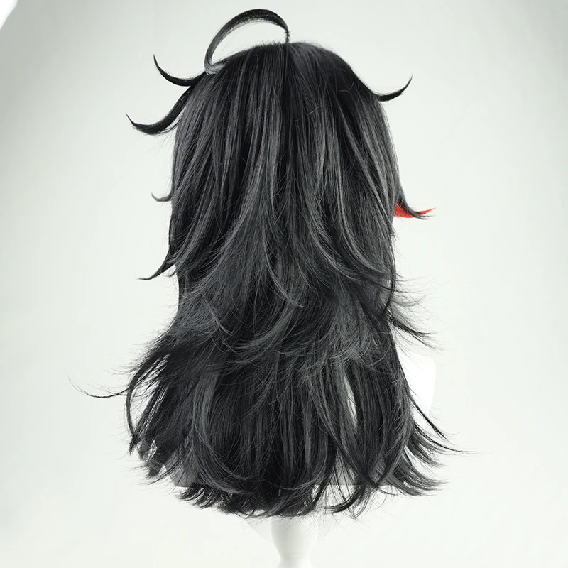 2022 Vtuber Vox Akuma Cosplay Перука NIJISANJI EN Hair Luxiem Black Red Highlight NEW Idol Ролеви Игри Шапки 3