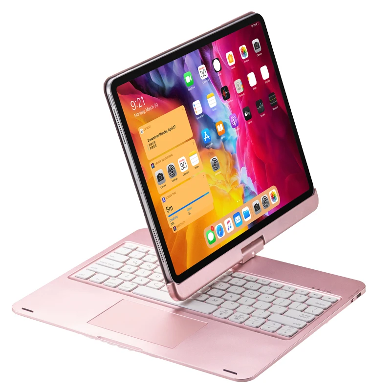 Магическа Клавиатура за iPad Pro 12 9 Калъф 5-ти и 4-то Поколение Магнитна Клавиатура с Подсветка за iPad Pro 12 9 Калъф за клавиатура 2020 2021 3