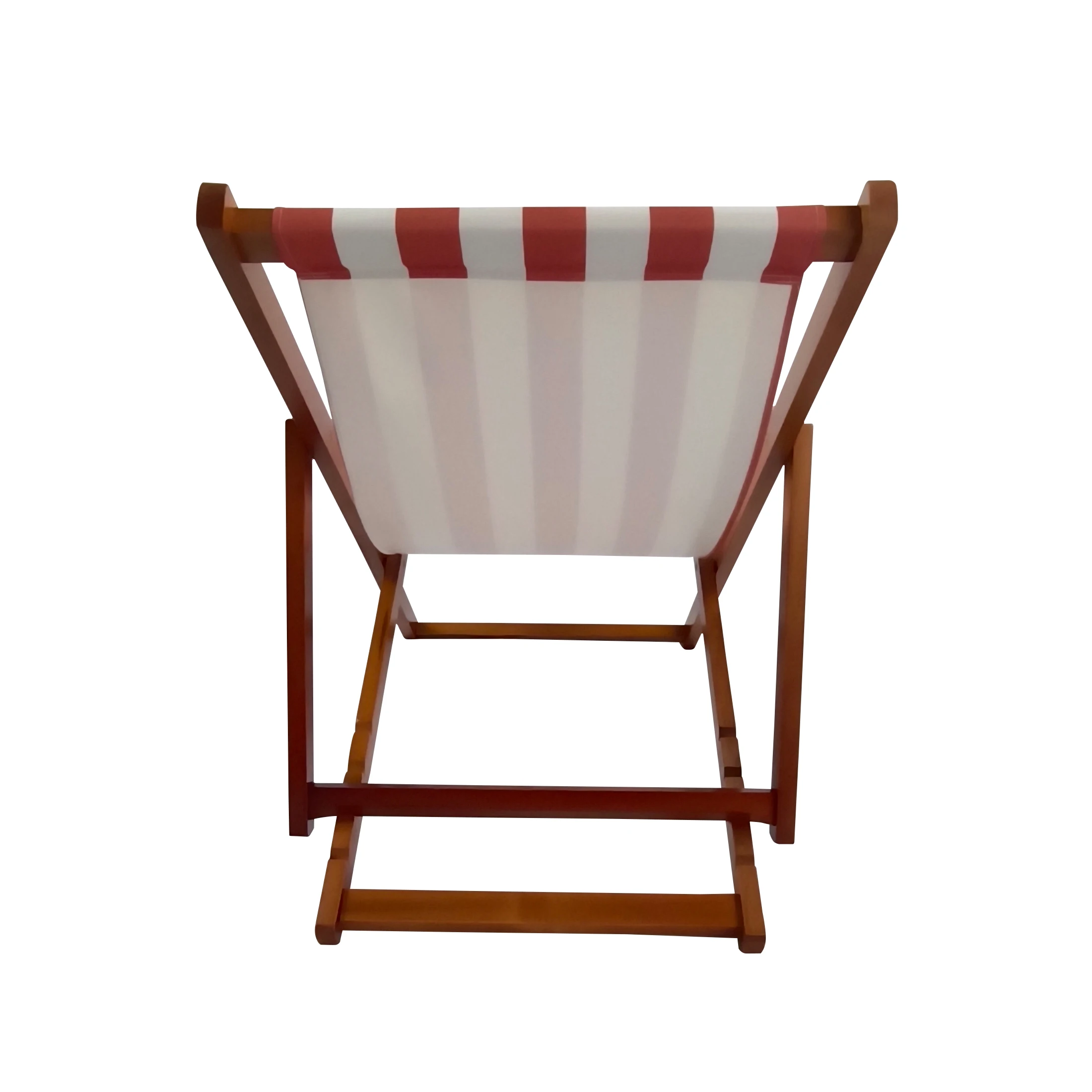 Сгъваем Дървен Шезлонг в Оранжево-Бял Широка Ивица, Градински Шезлонг, Плажен стол, Удобен Висящ стол на открито 3