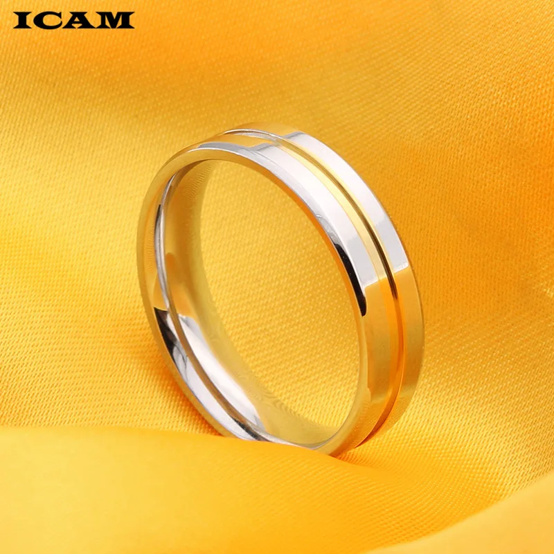 ICAM Размер 5-11 Класически Мъжки Пръстен с Емайл Златни на цвят, Мъжки Пръстен с Черен Емайл, Най-Продавани 3