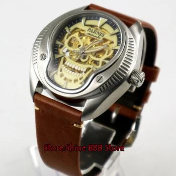 42 мм parnis черен циферблат бял циферблат златен miyota автоматично мъжки ръчен часовник