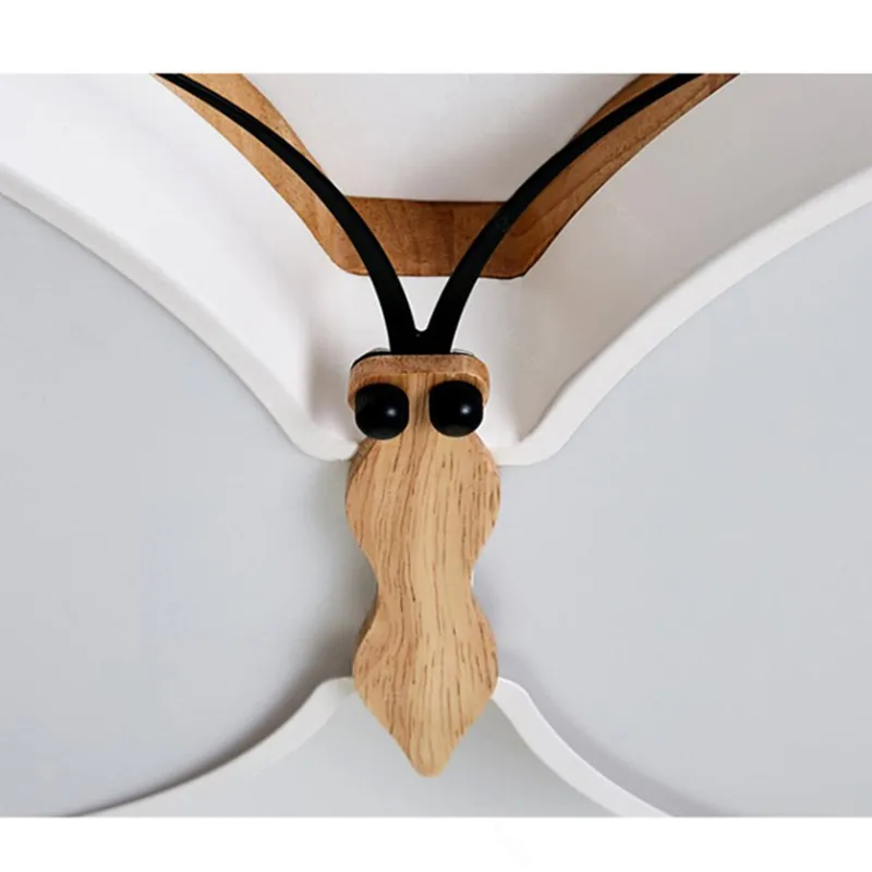 Модерна дървена тавана лампа Led полилей с пеперуда, Стая, Спалня, За Момчета и момичета, Сладък детски тавана лампа 4