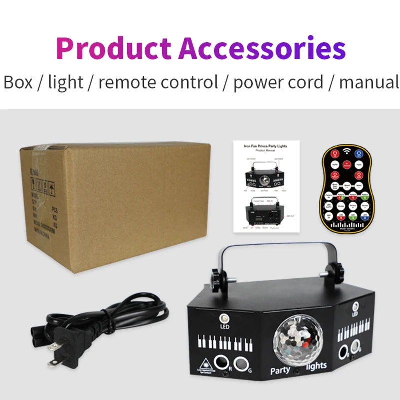 RGB Мини DJ Диско Лазерен Светлинен Проектор USB Акумулаторна батерия LED UV Звук Стробоскоп С Ефект Сватбена Коледна Празнична Вечер Лампа 4