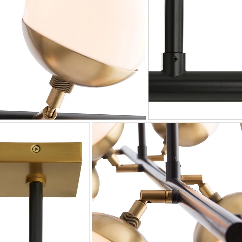 Скандинавска ресторанная полилей художествено осветление Скандинавски дизайнерска лампа лампа за дневна модерна просто креативна полилей 4