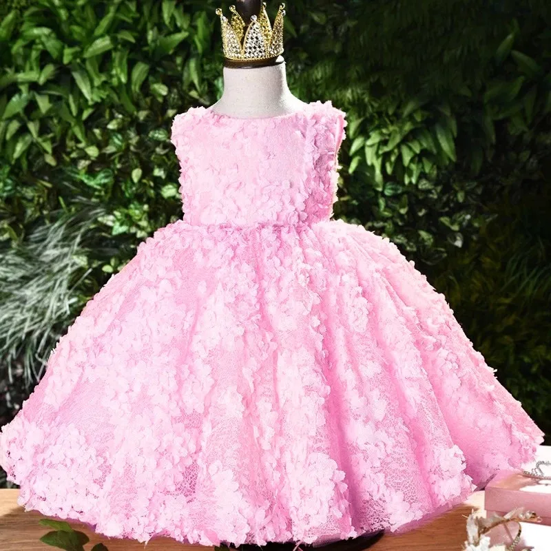 Дрехи за малките момичета, Лятна Рокля на Принцеса, рокля-опаковки за 1-ви рожден Ден, Сватбен костюм с цветен модел за момичета, Детски дрехи, Vestido от 1 до 5 години 4