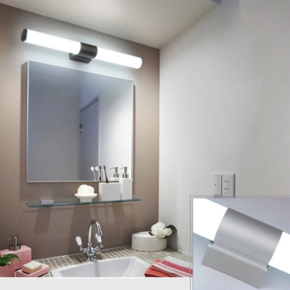 Модерни led осветление Стена за баня с огледало за тоалетка маса 12 W 16 W 22 W AC85-265V AcrylicTube Стенни аплици За Грим Осветителни Тела 4