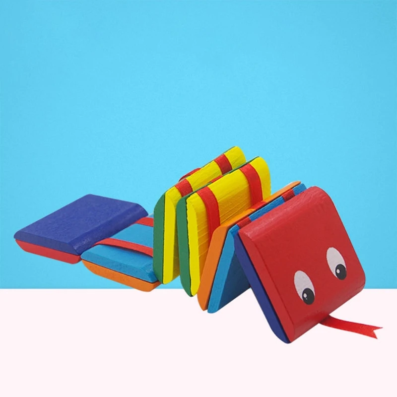 H7JA Гореща Цветна Дървена Стълба Джейкоба Класическа Играчка за Децата, с Много интересни Пълнители за отглеждане и пълнители за ръчни чанти 4