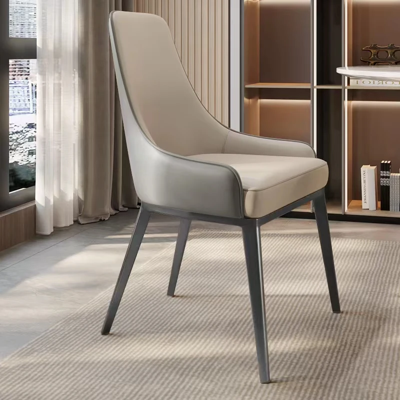 Дизайнерски Трапезни Столове За Дневна Луксозна Кухня Модерни Столове Спалня Кожени Столове Para El Hogar Централизирана Мебели LQQ25XP 4