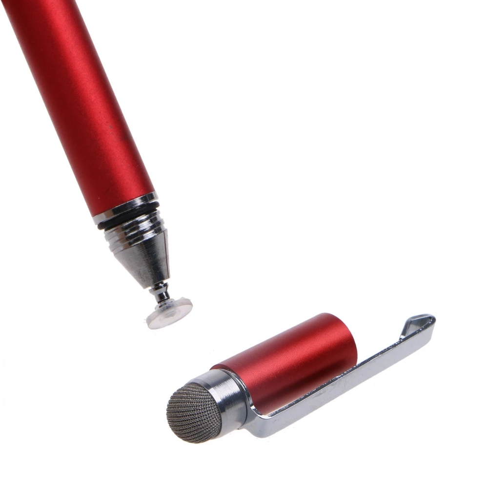 Емкостная писалка за мобилен телефон с клипс 4 в 1, машина за висока точност писалка за рисуване върху сензорния екран на таблета с тънка глава 4