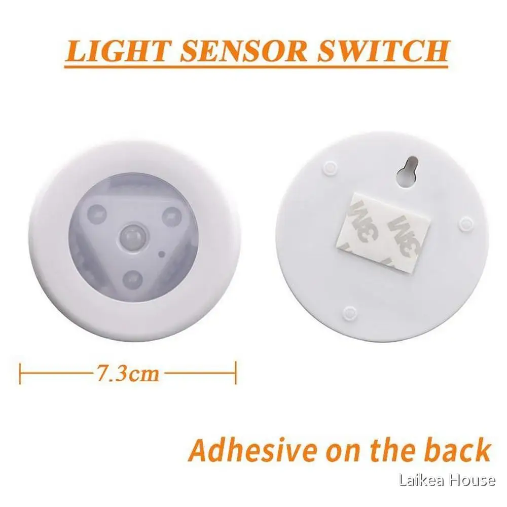 ABS 3 led сензор нощна лампа, Шкаф за кабинет Лампа AAA батерии (не са включени в комплекта) лека нощ на Нов Домакински Лампа За Дневна 4