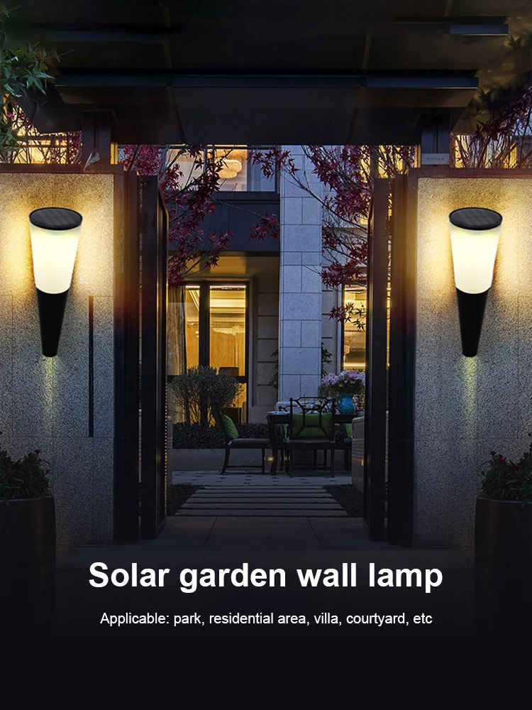 LED Слънчев, с монтиран на стената Лампа, Водоустойчив Уличен Фенер, Градинска Лампа със Слънчева Батерия, Улично Озеленяване, Лампа за Градина, Двор, Двор, Стълбище, Декор 4