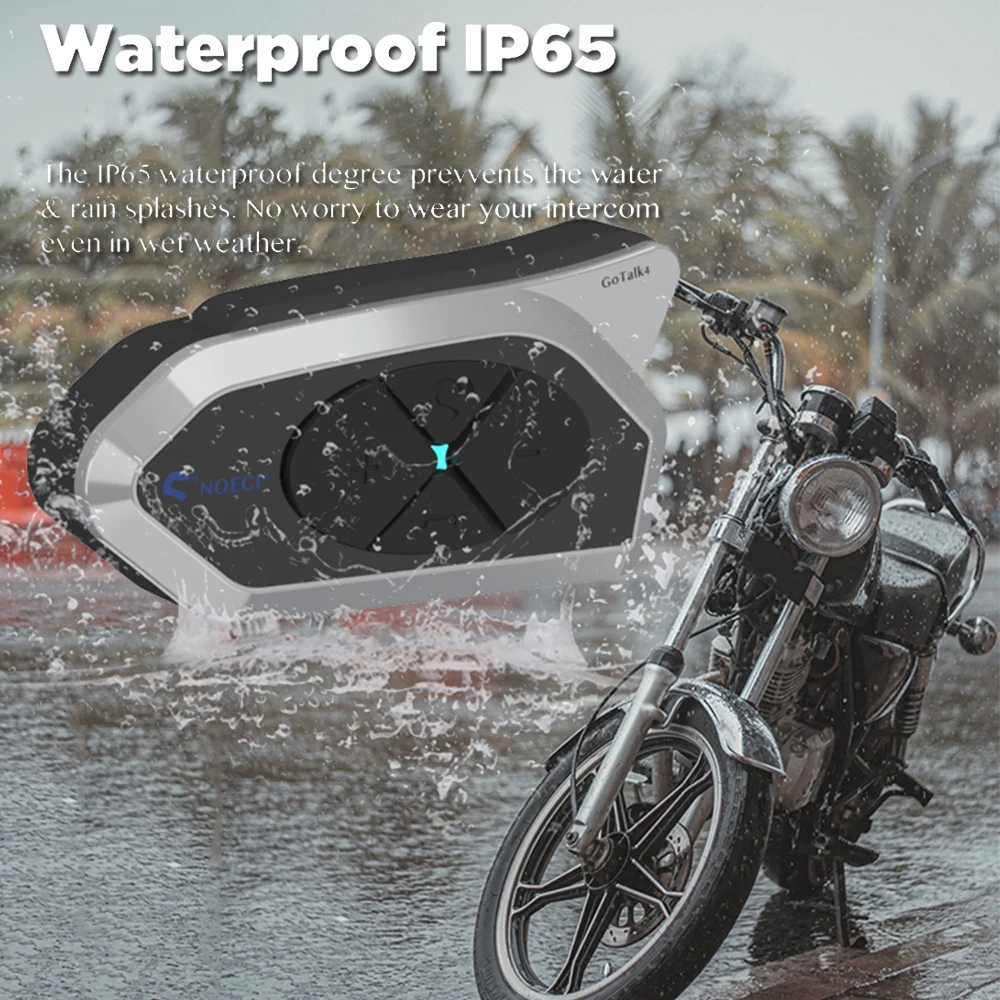 2 комплекта NeoCi Оригинален Gotalk4 Bluetooth 5,1 Переговорное Устройство за Мотоциклет Шлем Безжична Слушалка е с Домофонна система за 4 Ездач + FM-радио 4
