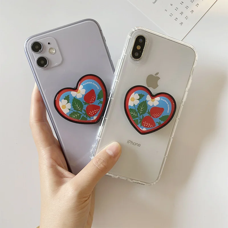 Писалка за iPhone, Samsung Xiaomi Аксесоари За Телефони INS Скъпа Клубничная Поставка за Телефон с Любов Творчески Капково Лепило Сгъваем Телефон 4