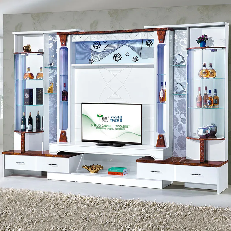 Модерна Висока дървени мебели за хола поставка за LCD телевизор 0726 4