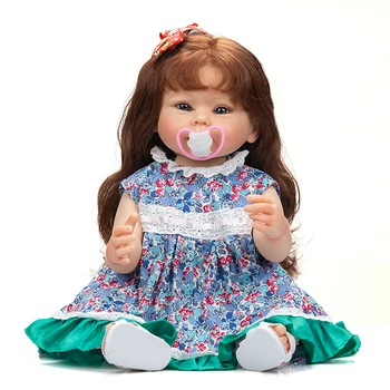 55 см на Цялото Тяло, Мек Силикон Момента на Докосване на Кукла Реборн Момиче Принцеса Идеални Подаръци за Деца Играчка за Баня