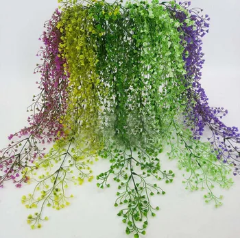 5шт 80 см Подвесное Изкуствено Растение + Мини Цвете Лоза Ратан Върба Стена Сватбата е Празник на Парти Рожден Ден на Място Подвесное Украса