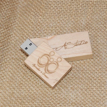 5шт USB 2.0 Флаш Памет С Потребителски Логото на Дървена Дръжка-Памет 4 GB 8 GB 16 GB 32 GB 64 GB 128 gb Карта От Орехово Дърво Memory Stick Креативен Подарък 2