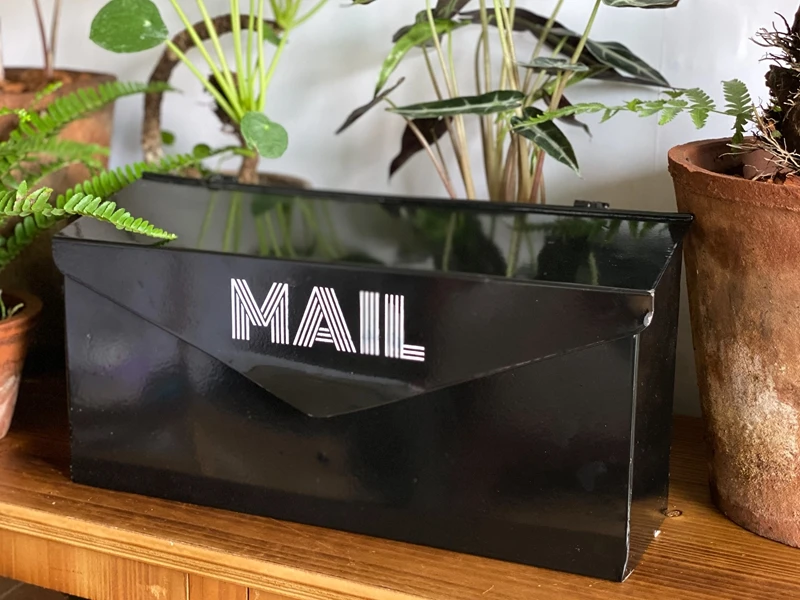 Черна Метална пощенска кутия, без Заключване 5