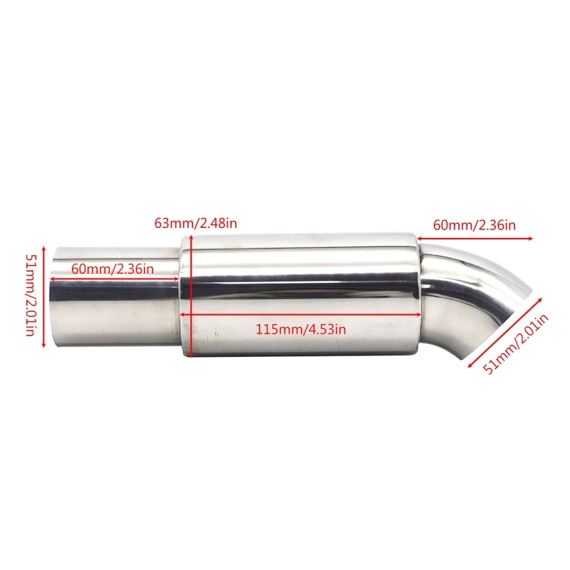 Универсален, Подходящ За автомобил От Неръждаема стомана, Хромиран Заоблен Изпускателната Опашката Ауспуси Съвет Тръба е Подходящ Диаметър 51 mm/2 