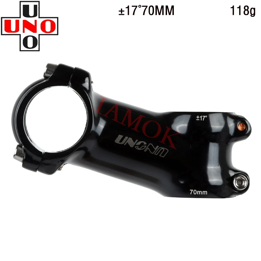 UNO AS-007N под Наем Лъскаво Черен Прът 31,8x28,6 мм Iamok 7/17 градуса 60-130 мм на Пръчки Ултра светло сиво Лого на Велосипедни Детайли 5