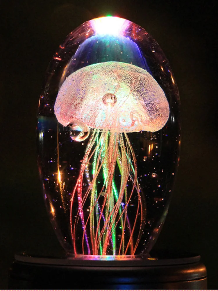 Най-новите Творчески Подаръци Модел на Медуза, 3D Многоцветен Led Осветителна Лампа, Кристал Маса За Украса на Празничната Стая, лека нощ 5
