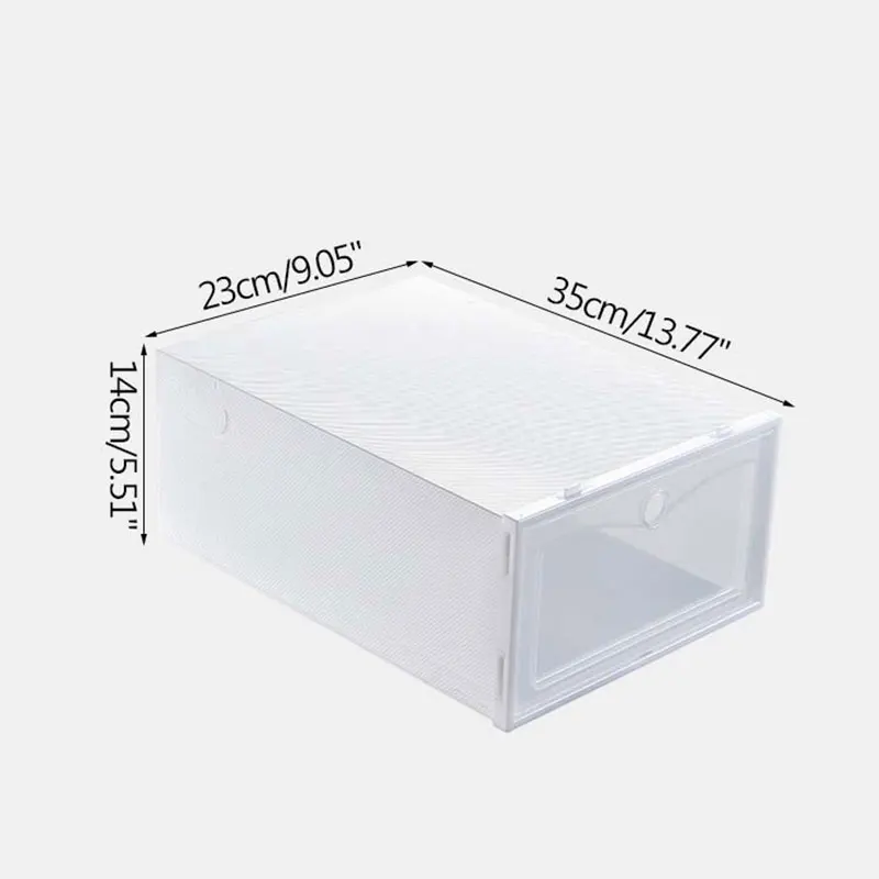 Прозрачна Кутия За Обувки Piastic Кутии За Съхранение на Кутии Органайзер За Спални Прахозащитен и устойчиви на вода, Контейнери За Съхранение на Обувки 5
