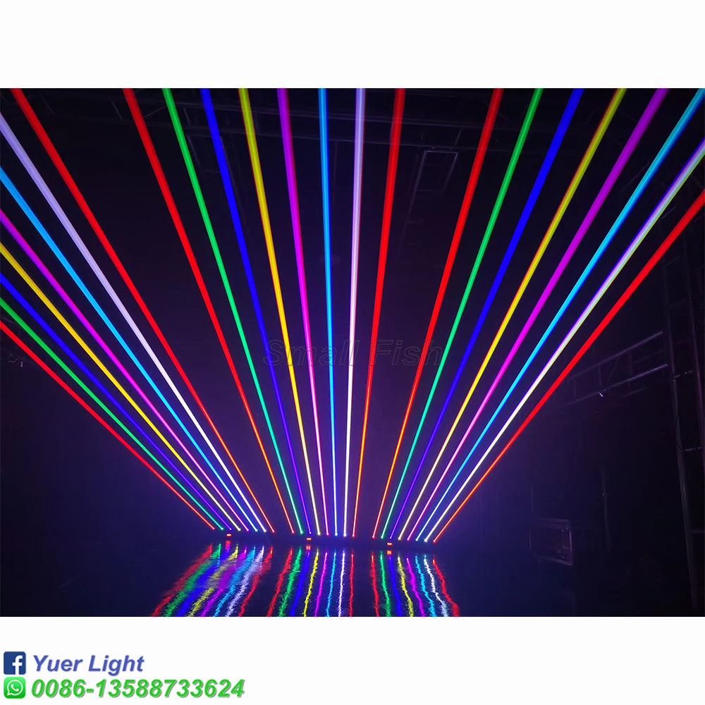 8 Око Пълноцветен RGB Лазерен Бар Светлина Дискотека на DJ Лазерен Проектор DMX512 Лъч Панорамен Ефект на Светлината За Сватбеното Парти Клуб Коледа 5