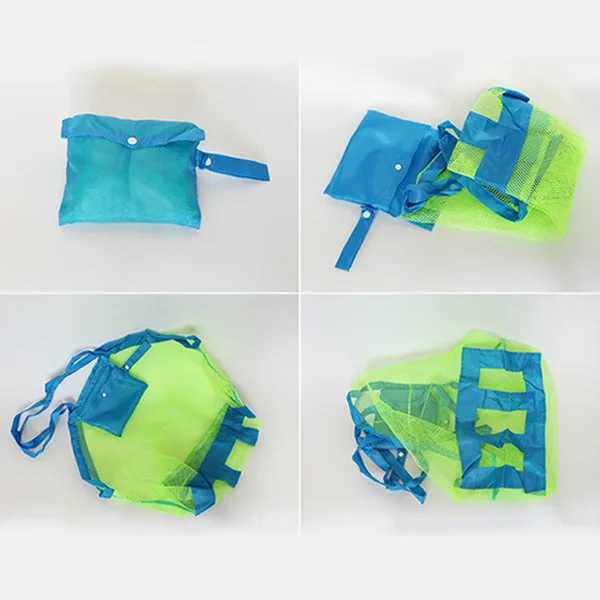 17 Инча Открит Квадратен Зелена Лятна Сгъваема Пътен Окачен Чанта За Съхранение На Детска Колекция Играчки Прозрачен Преносим Мрежест Чанта 5