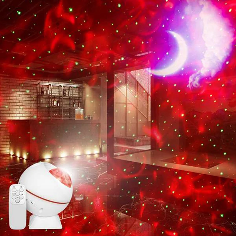 Лека Нощ Galaxy Проектор Звезда С Дистанционно Управление С Гласово 360 ° С Регулируема Светлина Цветен Динамичен Тавана Лампа Nebula 5