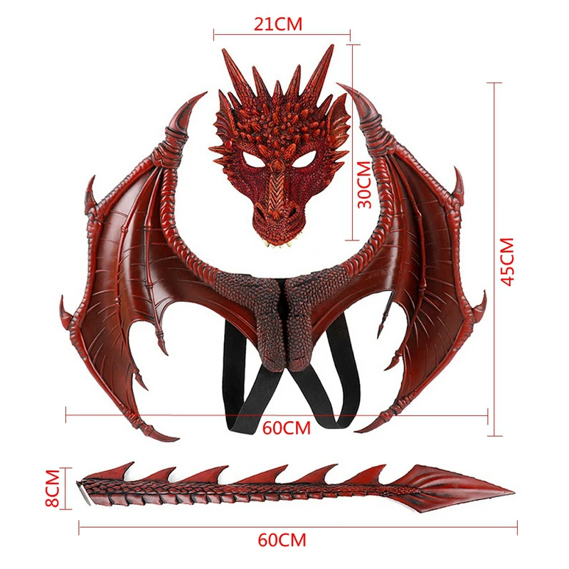 Моделиране На Крилата На Дракона Крила Птерозавра Опашката Костюм За Хелоуин Костюм Бижута 5