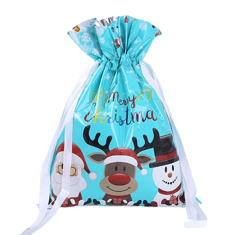 Коледни Подаръчни Пакети от 5 теми, една Голяма Коледна Опаковка за Подарък Подарък Опаковки с завязками, Чанти за Предложения на Дядо Коледа и Лента Вратовръзки за Подарък 5