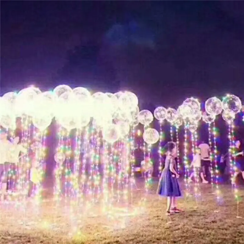 LED Балон Струнни Светлини Мигалка Осветление вълна на Топка 18 инча Гелиевые Топки Играчка Парти Сватбата е празник на Доставка Украса 5