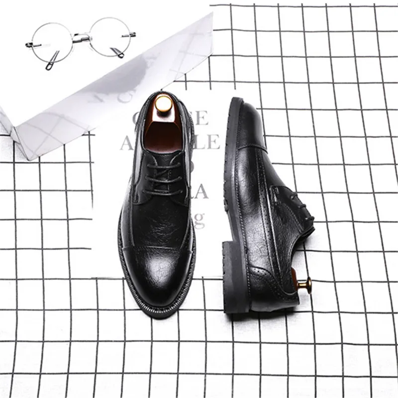 Мъжки обувки 2022 Ежедневни Кожени Мъжки Обувки Благородна Бизнес Мъжки Обувки Модерен Вечерни Рокли 5