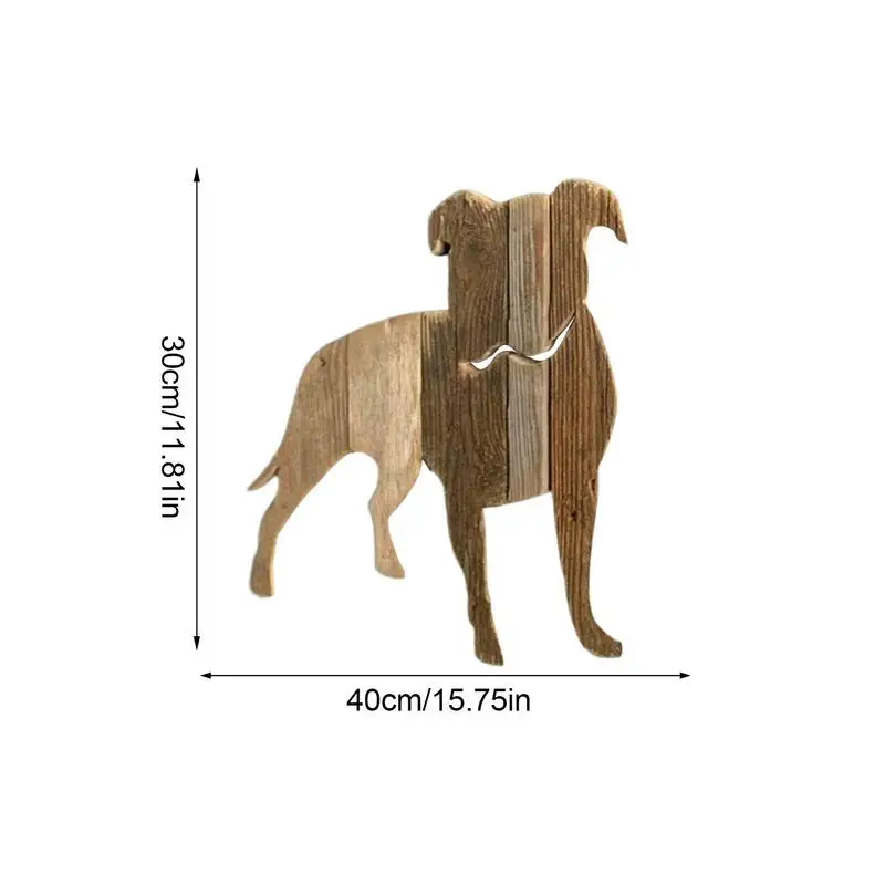 Дървена Куче Стенен Декор Реколта Знак За Кучета Дървени Стенни Подвесная Цветна Декоративна Дървена Табела Украса За Кучета За Спални Хол 5