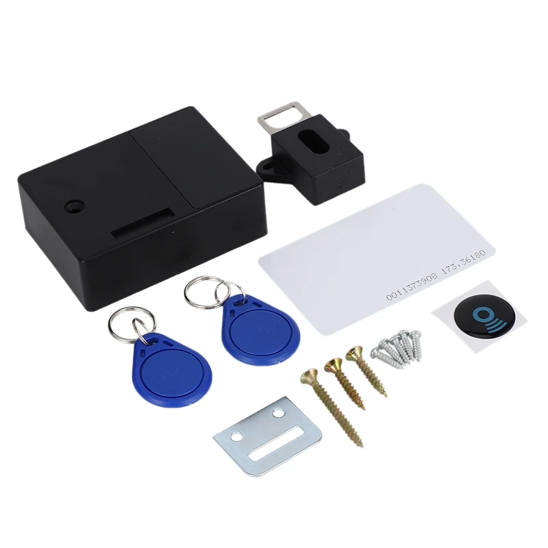 2X RFID Електронно Заключване за кабинет САМ За дървена кутия, готови за употреба и програмиране (черен) 5