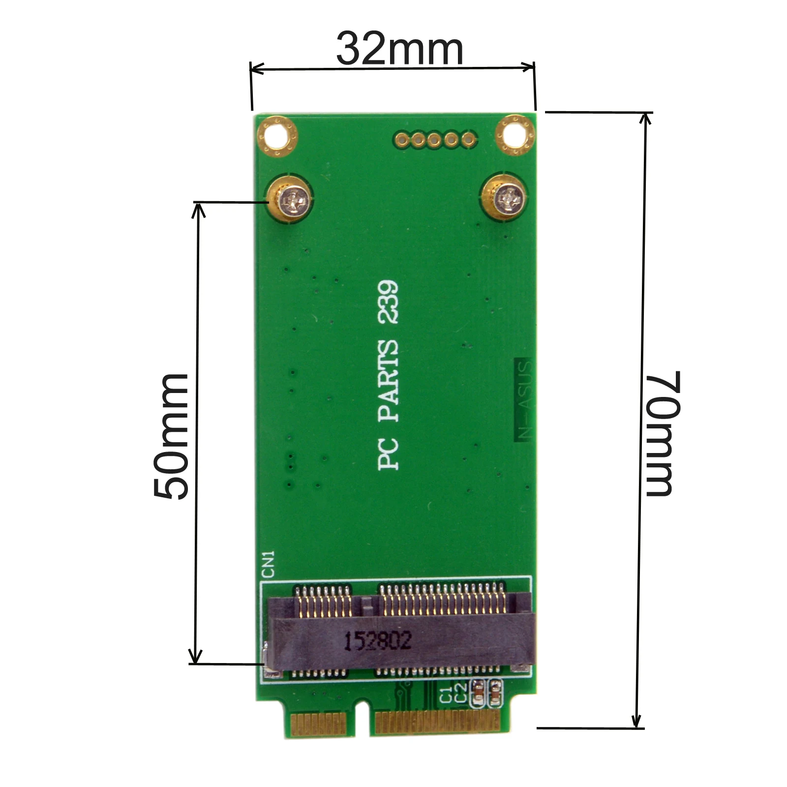 3x5 см mSATA до 3x7 см Mini PCI-e SATA SSD Адаптер за Asus Eee PC 1000 S101 900 901 900A T91 5