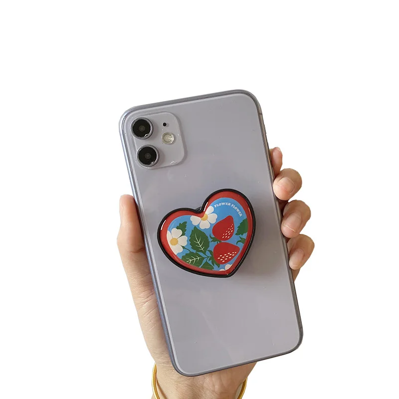 Писалка за iPhone, Samsung Xiaomi Аксесоари За Телефони INS Скъпа Клубничная Поставка за Телефон с Любов Творчески Капково Лепило Сгъваем Телефон 5