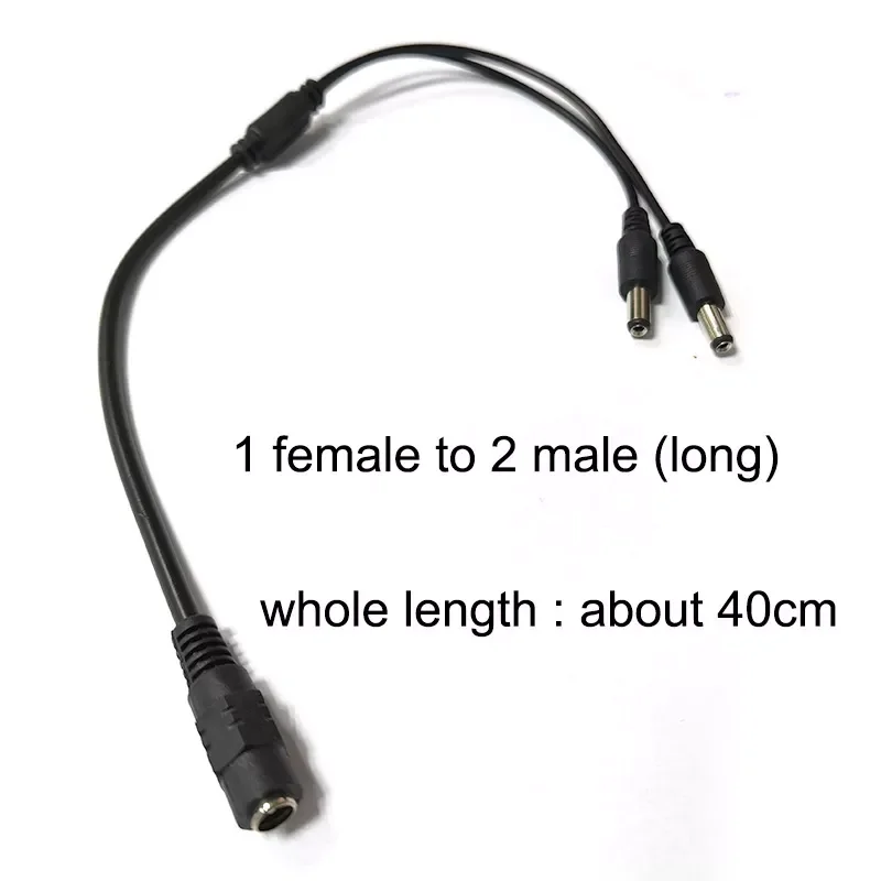 2,1 мм от 1 Жена до 2 мъжки Начин Мъжки DC Мощност на Газа конектор удължителен кабел за ВИДЕОНАБЛЮДЕНИЕ led лента захранващ адаптер 5