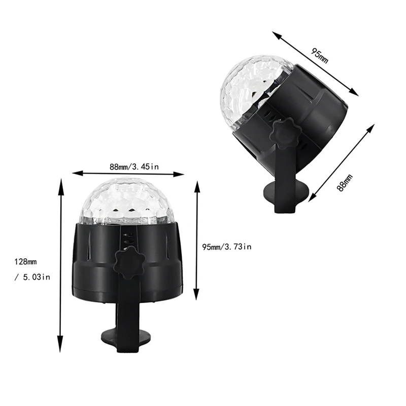 Лампа-прожектор с диско-топка с дистанционно управление и вендузата За Коледа, парти, Декорация на спалнята 5