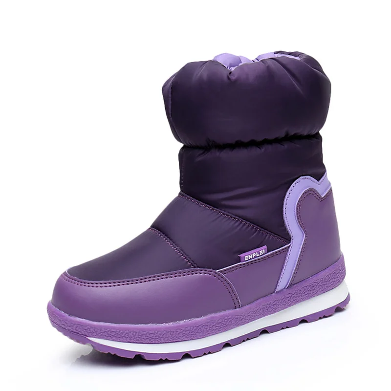 Руски детски зимни обувки; зимни детски обувки със средна тръба, водоустойчив и мини, от плюш и морозостойкой велур, детски 5