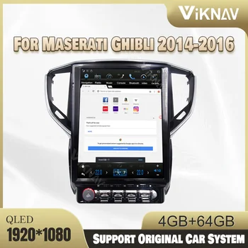 64 GB Carplay Радио За Maserati Ghibli 2014-2016 1080P HD Навигация за обратно виждане GPS Оригиналната Функция кола DVD Мултимедия