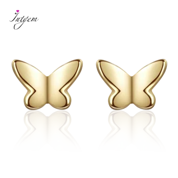 925 Сребро Прости Златни Обеци-Карамфил с Пеперуди, Нови Изискани Бижута, Подаръци за Годишнина от Сватба, Аксесоари за Жени