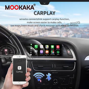 Android 11 Безжична Carplay 128 грама За Audi A4 B8 2009-2016 Стерео Радио Мултимедиен Плейър Авто Аудио Главното Устройство GPS Навигация 3