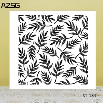 AZSG Тънки Листа от Върба Стил Прозрачни Печати 